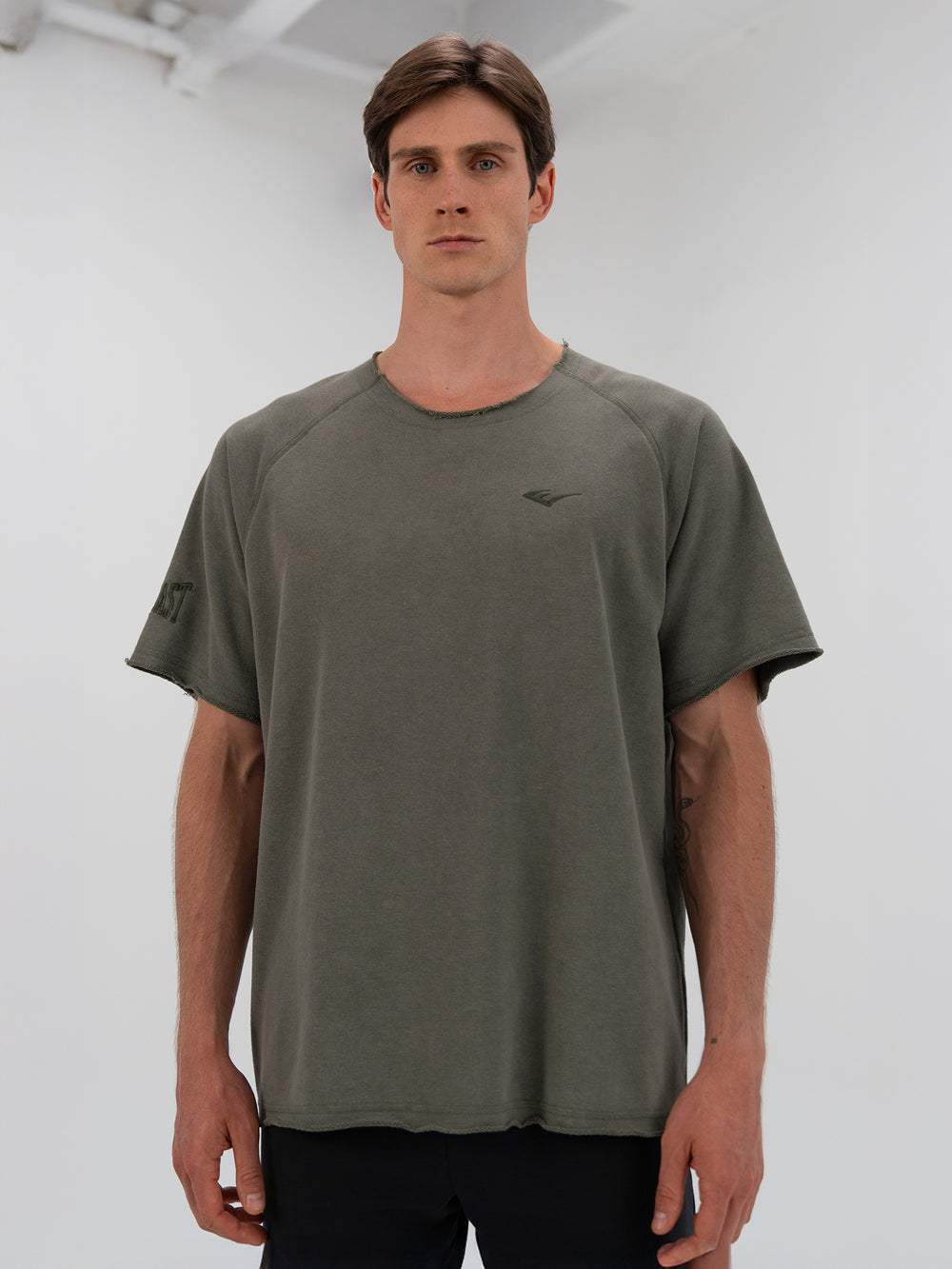 Everlast Ny Street Oversize Geniş Yaka Haki Erkek Tişört