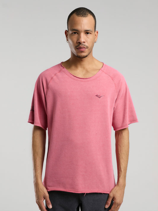 Everlast Ny Street Oversize Geniş Yaka Açık Kırmızı Erkek Tişört