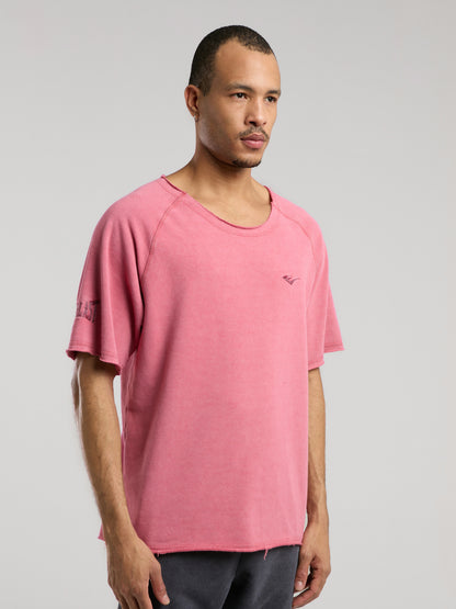Everlast Ny Street Oversize Geniş Yaka Açık Kırmızı Erkek Tişört