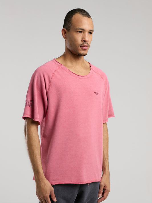 Everlast Ny Street Oversize Geniş Yaka Açık Kırmızı Erkek Tişört