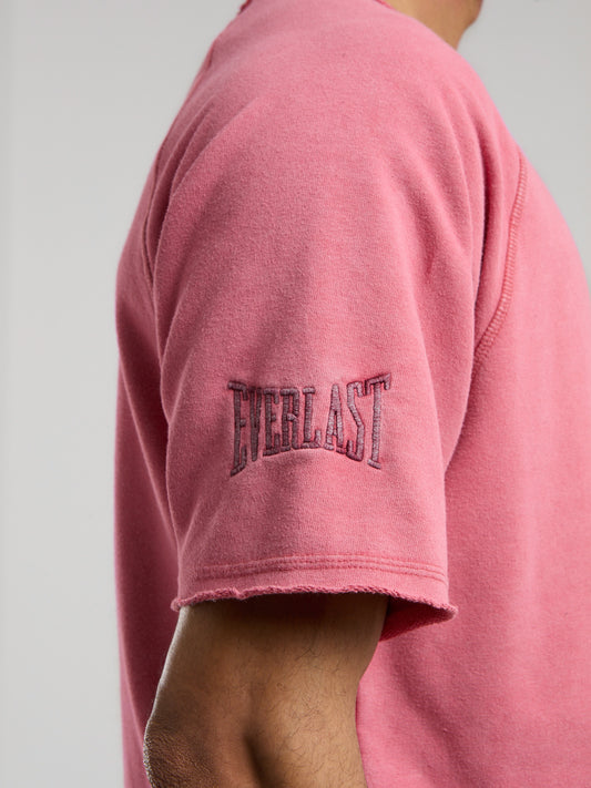 Everlast Ny Street Oversize Geniş Yaka Açık Kırmızı Erkek Tişört