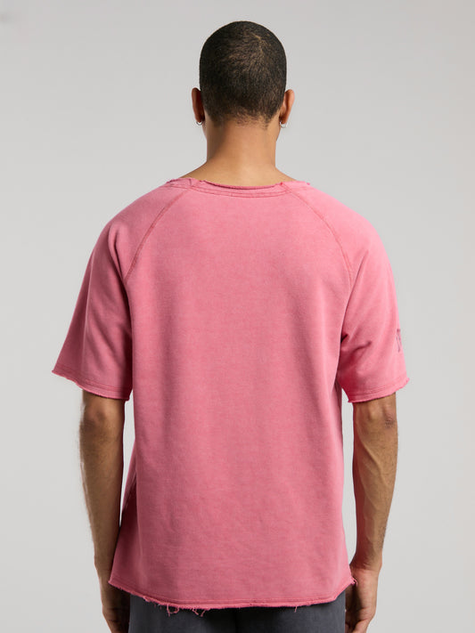 Everlast Ny Street Oversize Geniş Yaka Açık Kırmızı Erkek Tişört