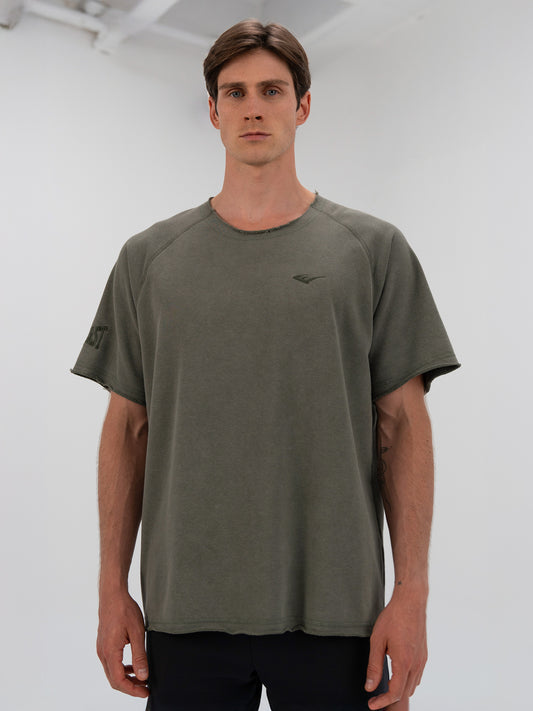 Everlast Ny Street Oversize Geniş Yaka Haki Erkek Tişört