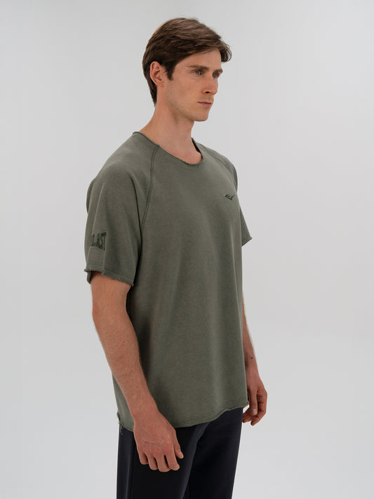 Everlast Ny Street Oversize Geniş Yaka Haki Erkek Tişört