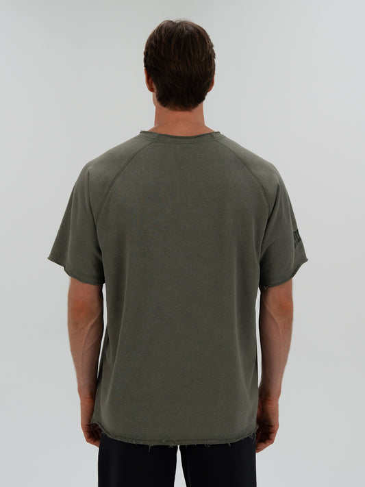 Everlast Ny Street Oversize Geniş Yaka Haki Erkek Tişört