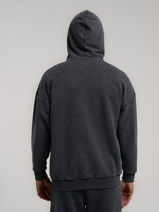Everlast Ny Street Füme Kapüşonlu Erkek Full Zip Sweatshirt