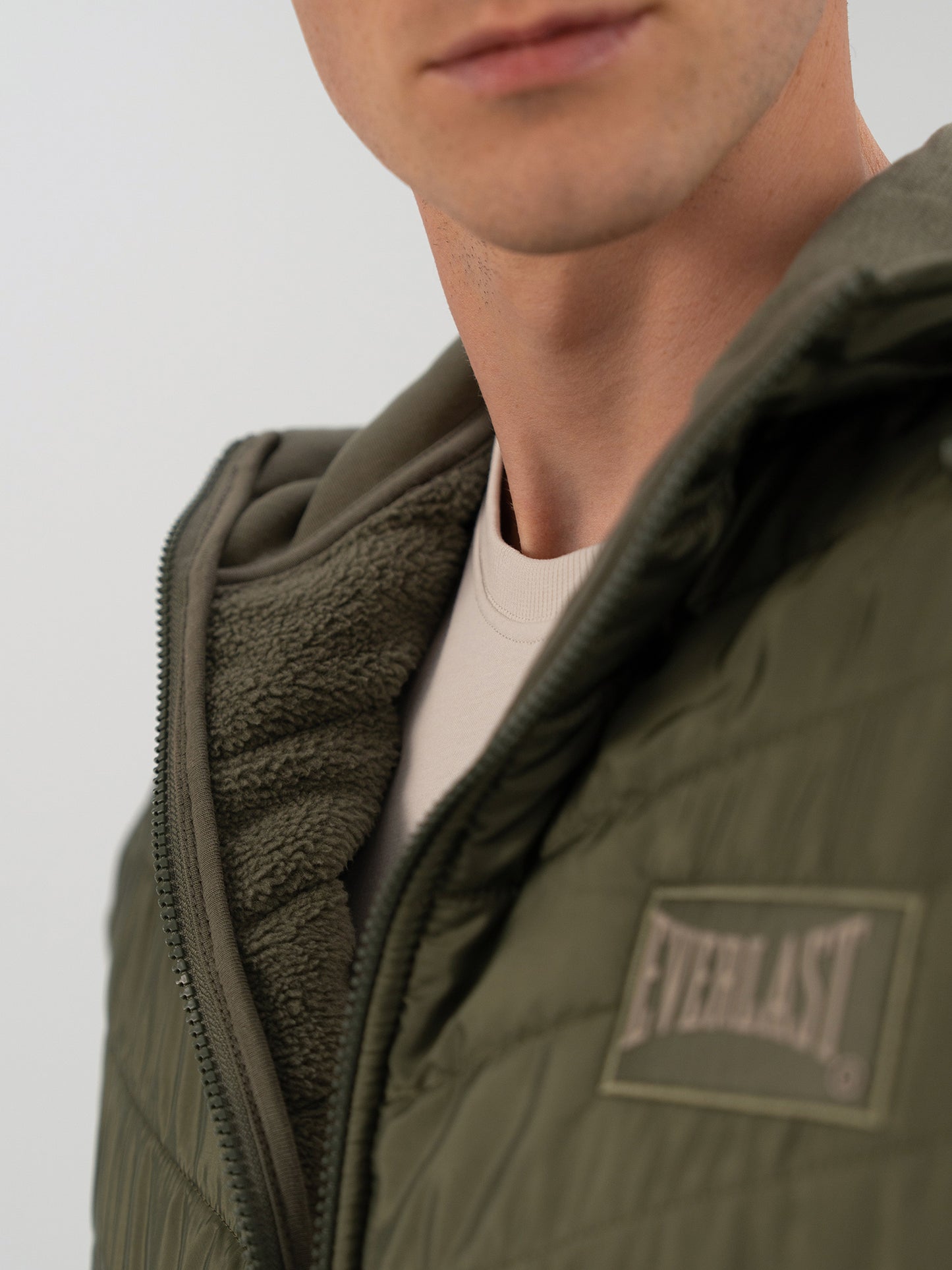 Everlast Boxing Club 2.0 Full Zip Haki Erkek Kalın Sweatshirt