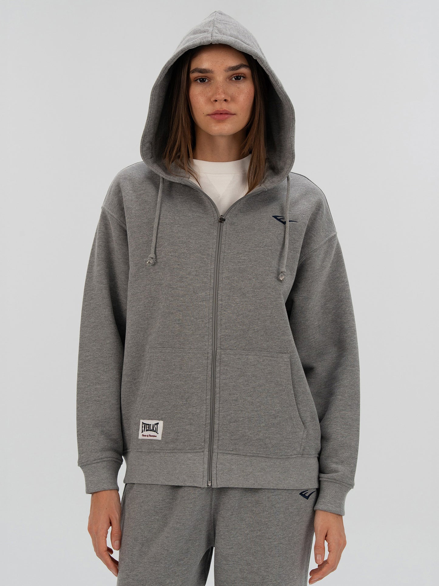 Everlast Heritage Champions Gri Unisex Full Zip Sweatshirt