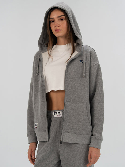 Everlast Heritage Champions Gri Unisex Full Zip Sweatshirt