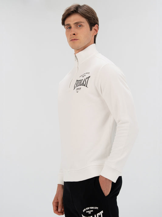 Everlast Bronx NYC Half Zip Regular Beyaz Erkek Sweatshirt
