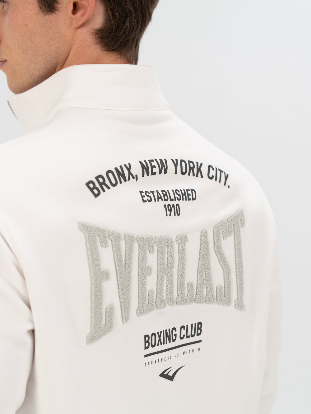 Everlast Bronx NYC Half Zip Regular Beyaz Erkek Sweatshirt