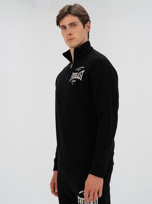 Everlast Bronx NYC Half Zip Regular Siyah Erkek Sweatshirt