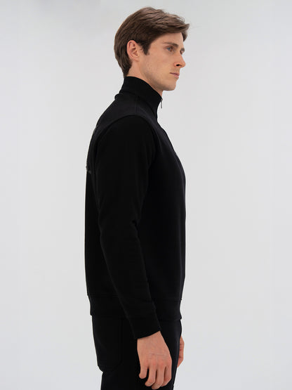 Everlast Bronx NYC Half Zip Regular Siyah Erkek Sweatshirt