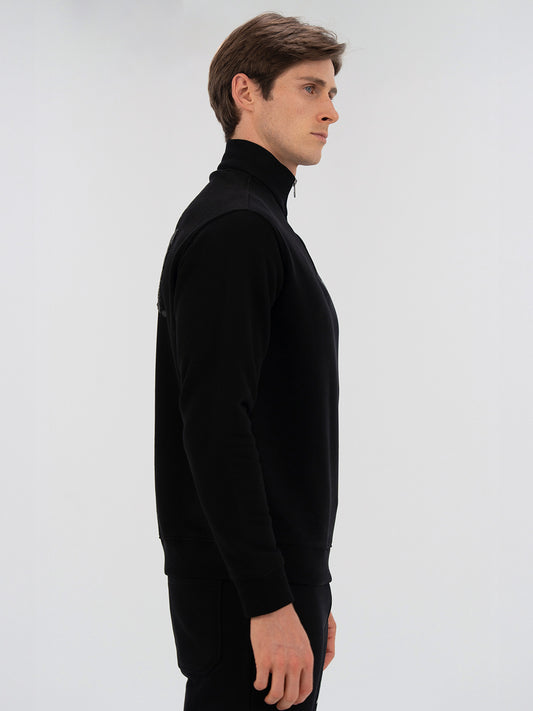 Everlast Bronx NYC Half Zip Regular Siyah Erkek Sweatshirt