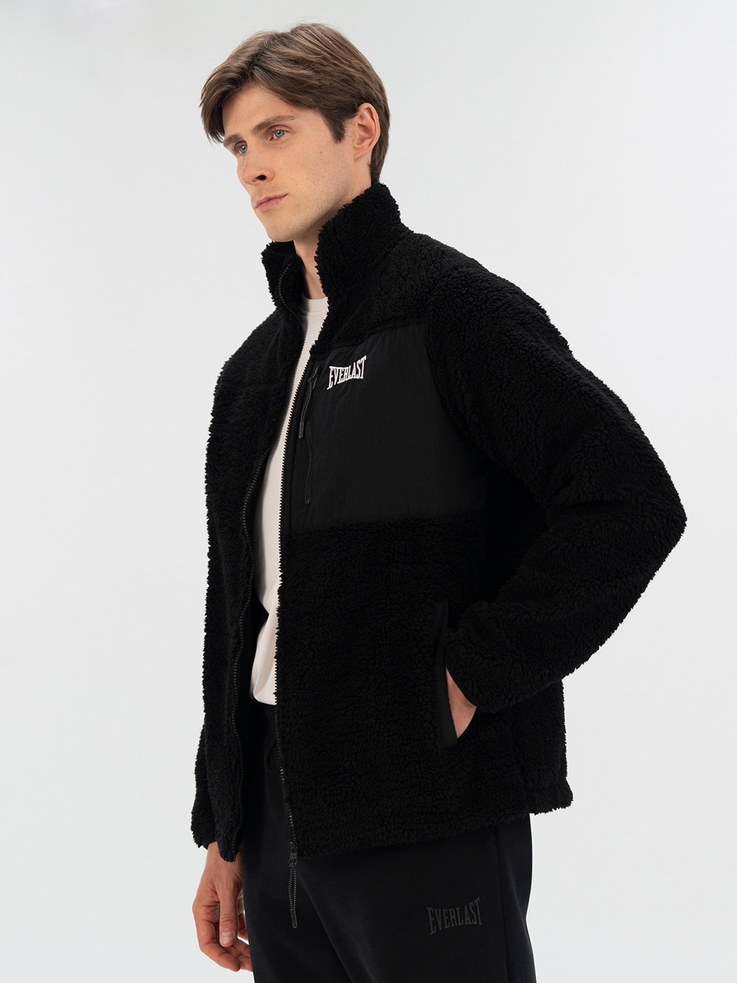 Everlast Winter Essentials Siyah Erkek Full Zip Sherpa Sweat