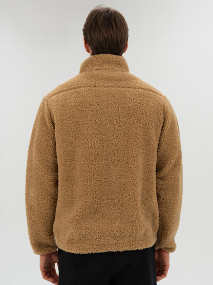 Everlast Winter Essentials Krem Erkek Full Zip Sherpa Sweat