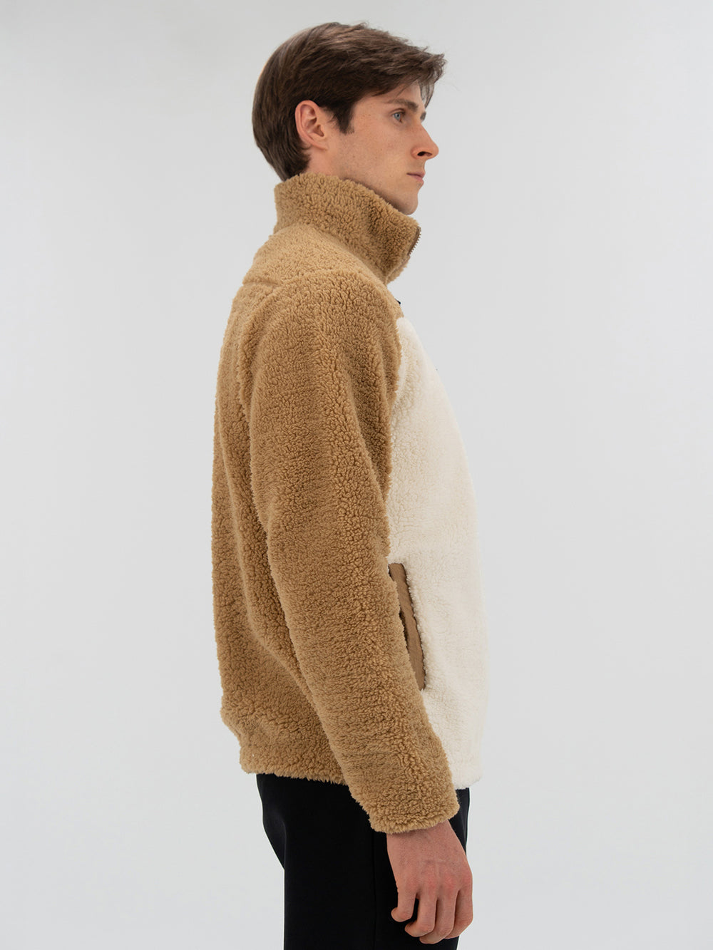 Everlast Winter Essentials Krem Erkek Full Zip Sherpa Sweat