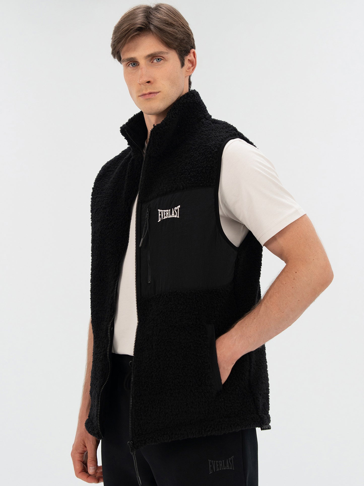 Everlast Winter Essentials Siyah Erkek Full Zip Sherpa Yelek