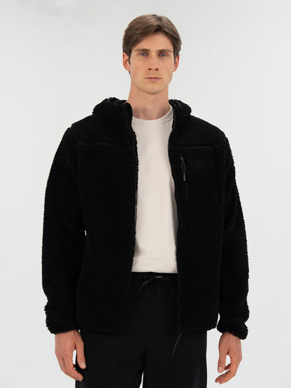 Everlast Winter Essentials Siyah Erkek Full Zip Kapüşonlu Sherpa Sweat