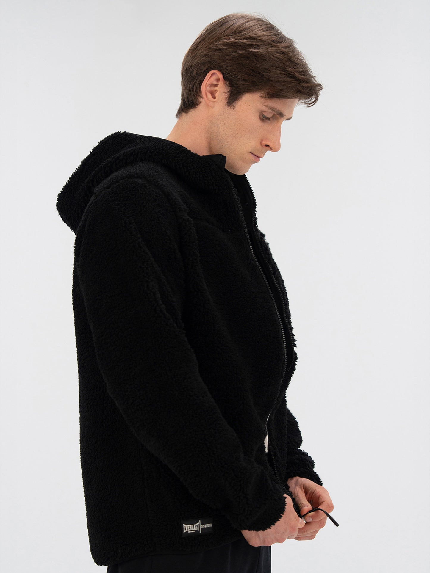Everlast Winter Essentials Siyah Erkek Full Zip Kapüşonlu Sherpa Sweat
