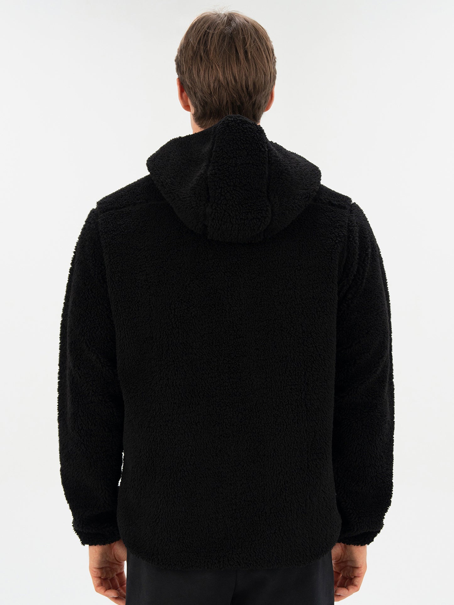 Everlast Winter Essentials Siyah Erkek Full Zip Kapüşonlu Sherpa Sweat