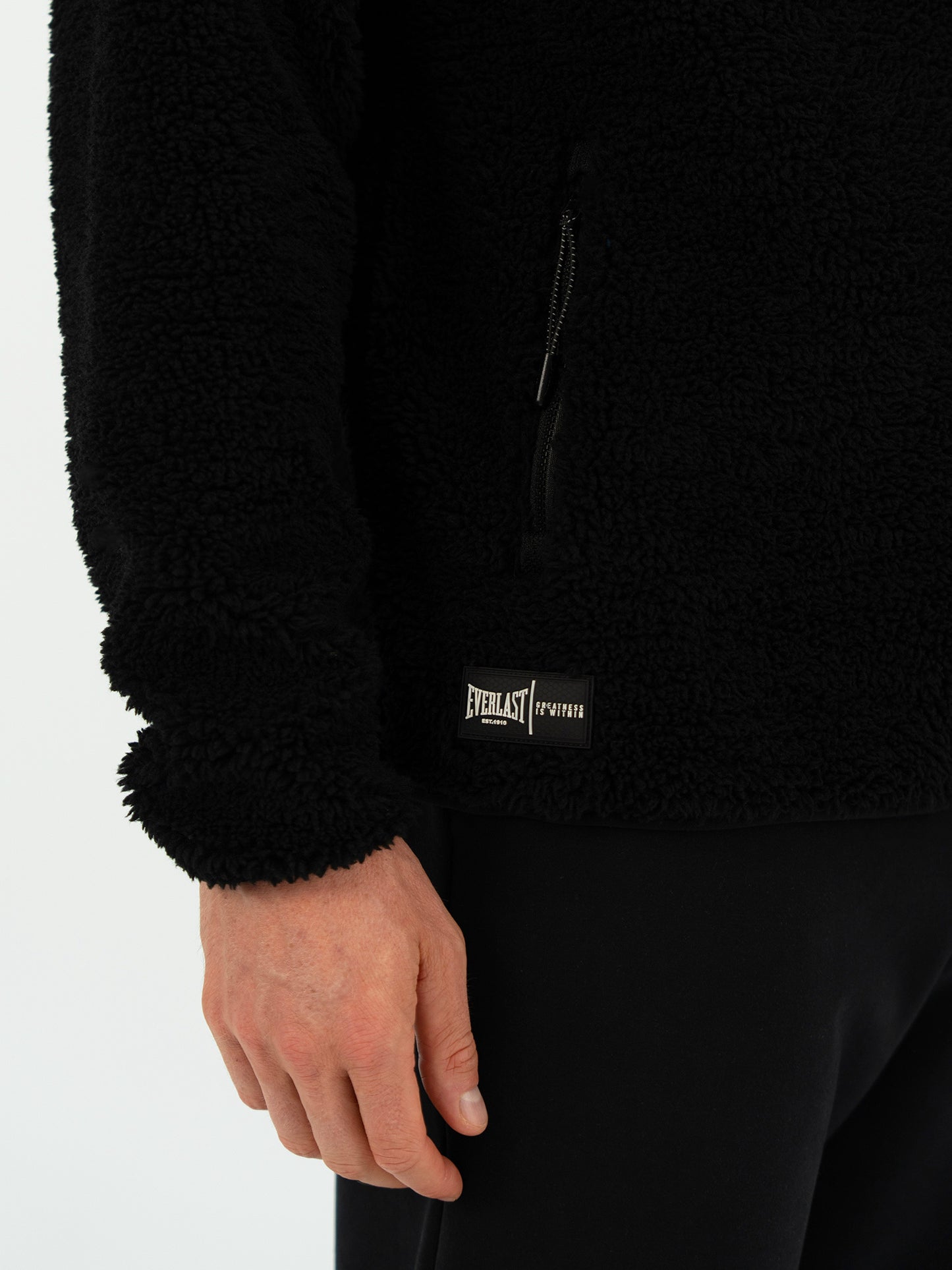 Everlast Winter Essentials Siyah Erkek Full Zip Kapüşonlu Sherpa Sweat