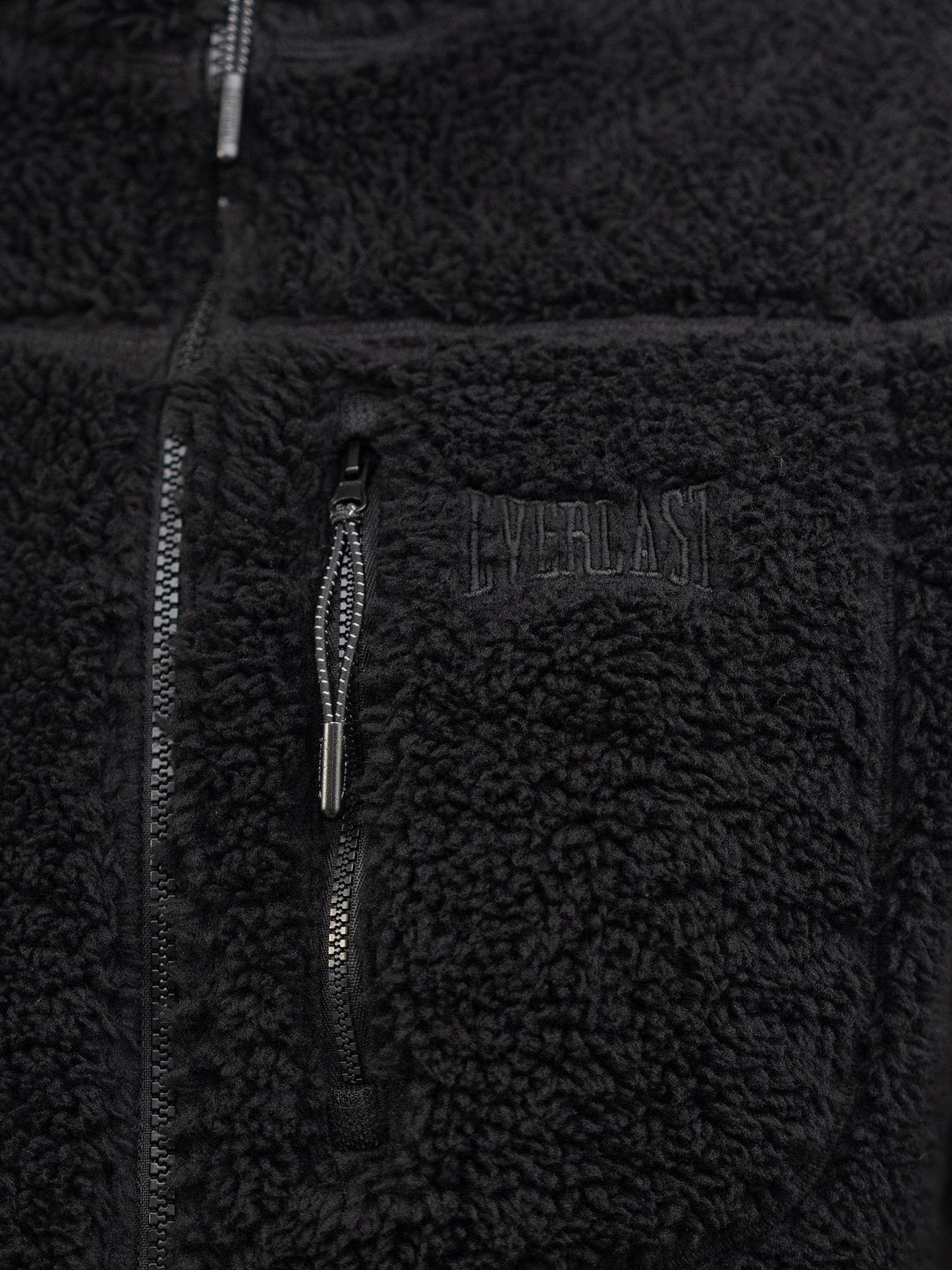 Everlast Winter Essentials Siyah Erkek Full Zip Kapüşonlu Sherpa Sweat