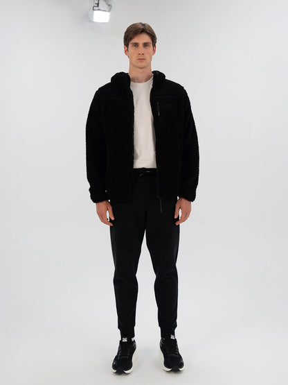 Everlast Winter Essentials Siyah Erkek Full Zip Kapüşonlu Sherpa Sweat