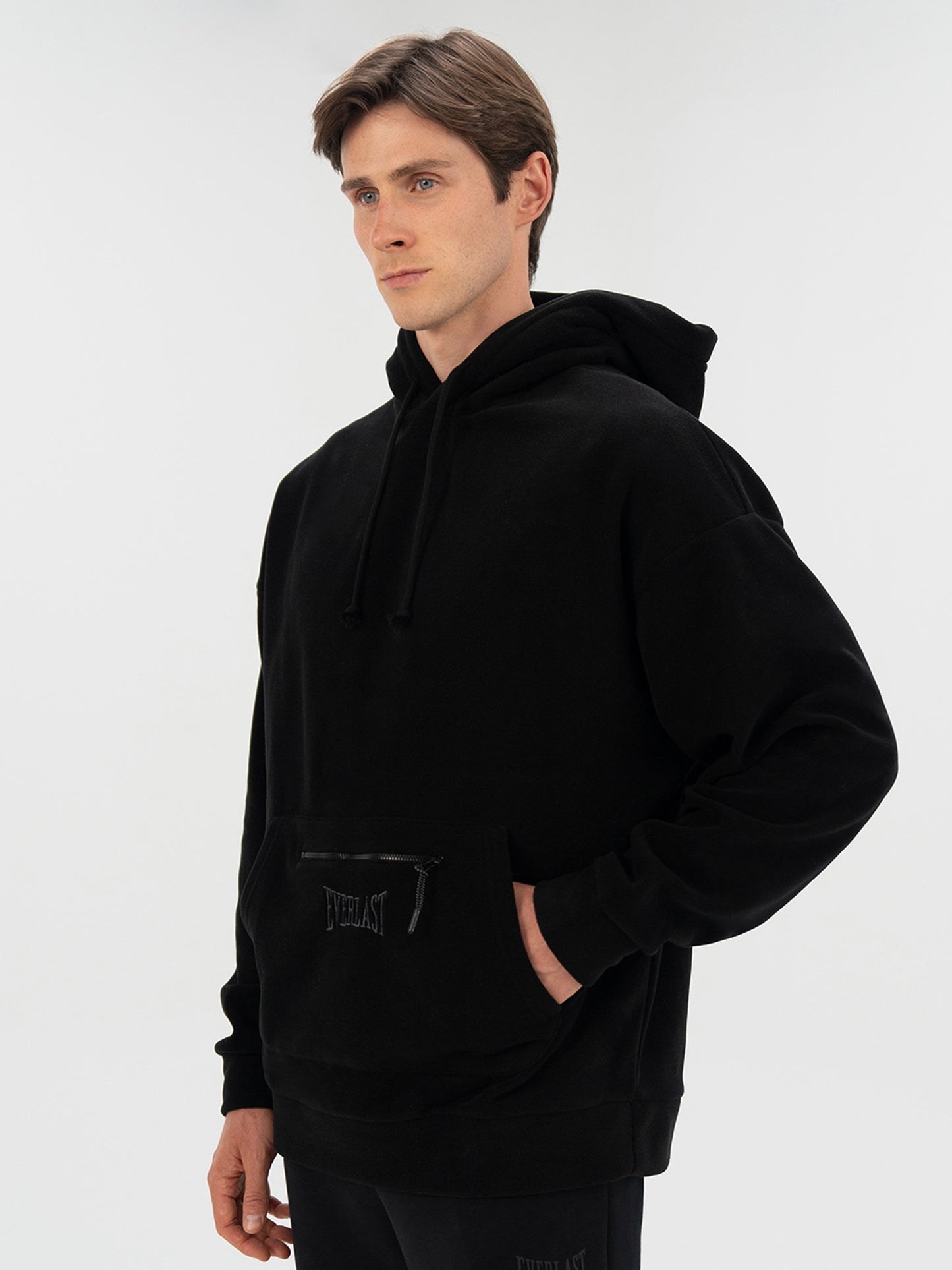 Everlast Winter Essentials Siyah Erkek Kapüşonlu Polar Hoodie