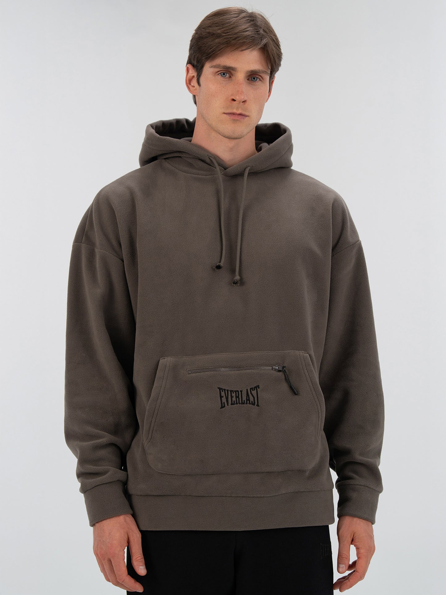 Everlast Winter Essentials Füme Erkek Kapüşonlu Polar Hoodie