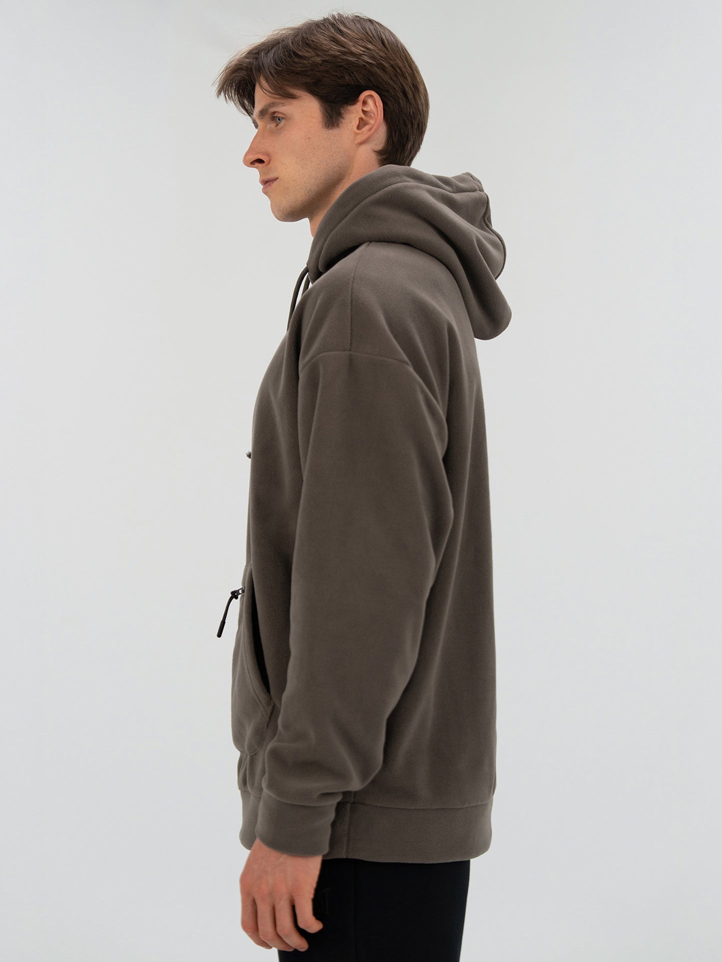 Everlast Winter Essentials Füme Erkek Kapüşonlu Polar Hoodie