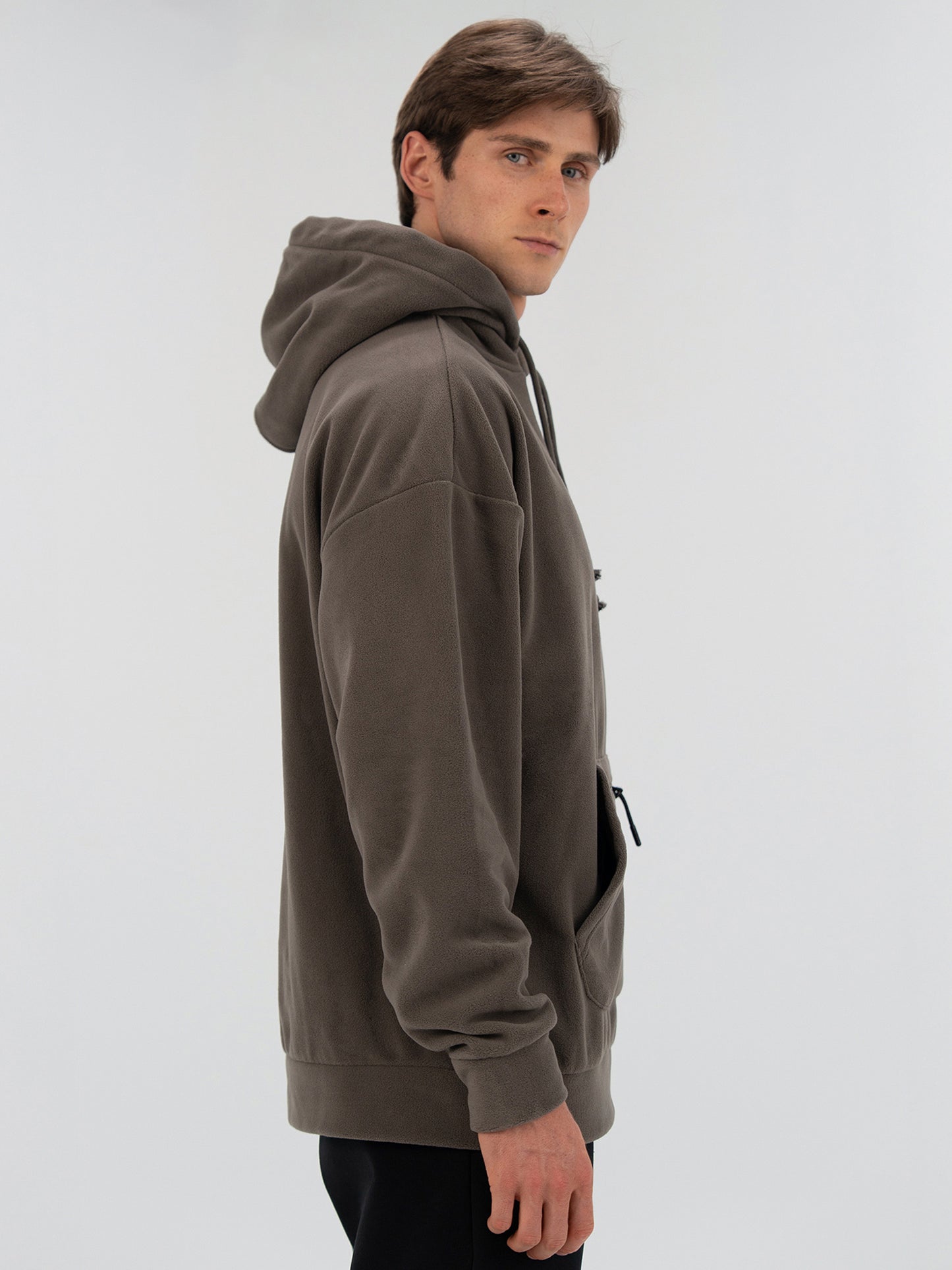 Everlast Winter Essentials Füme Erkek Kapüşonlu Polar Hoodie