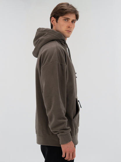 Everlast Winter Essentials Füme Erkek Kapüşonlu Polar Hoodie