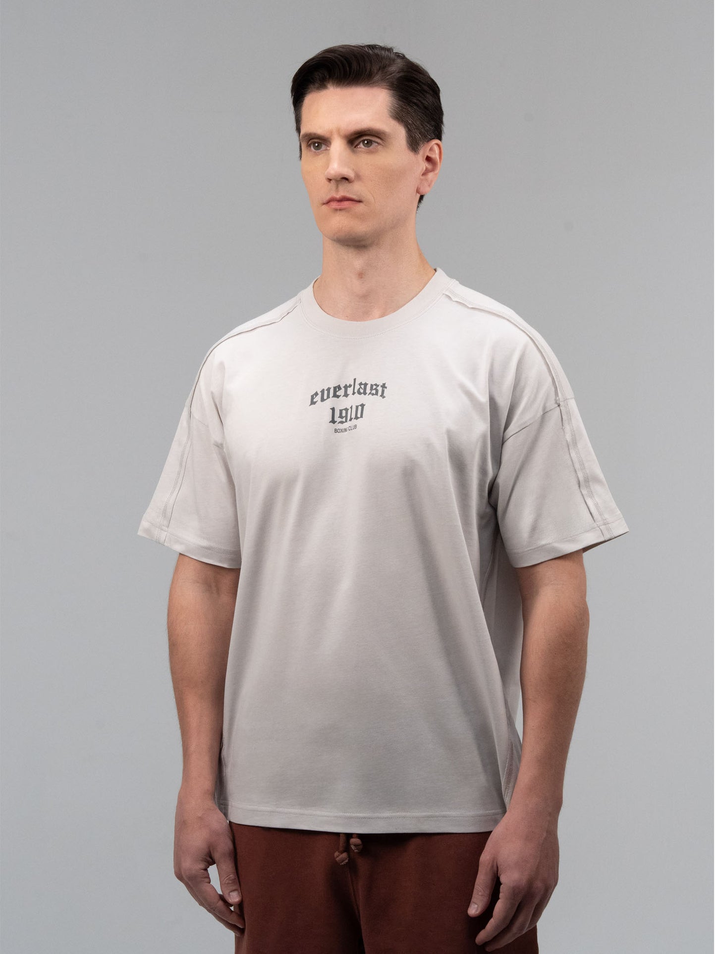 Everlast Graphic Collection Oversize Açık Gri Erkek Tişört