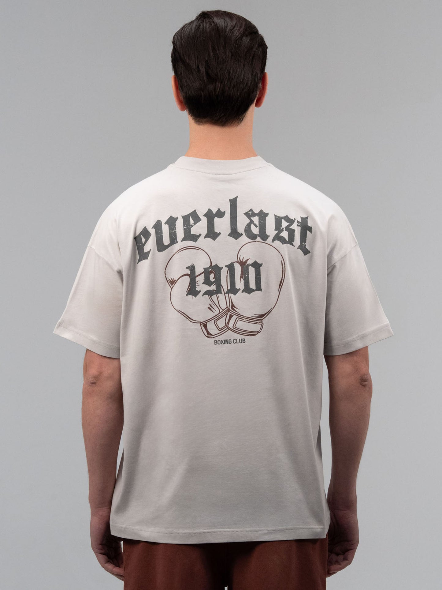 Everlast Graphic Collection Oversize Açık Gri Erkek Tişört
