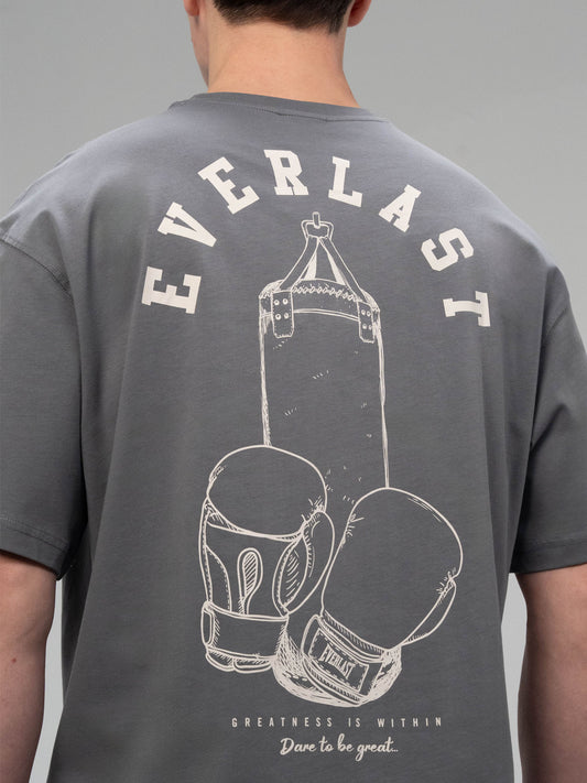 Everlast Graphic Collection Comfort Fit Koyu Gri Erkek Tişört