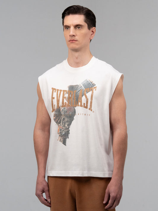 Everlast Boxing Heritage Oversize Beyaz Erkek Kolsuz Tiört
