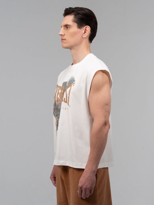 Everlast Boxing Heritage Oversize Beyaz Erkek Kolsuz Tiört