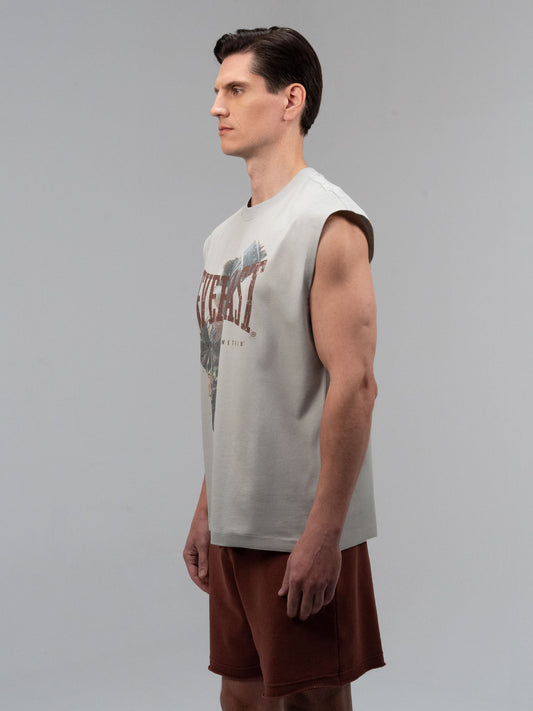 Everlast Boxing Heritage Oversize Açık Gri Erkek Kolsuz Tişört