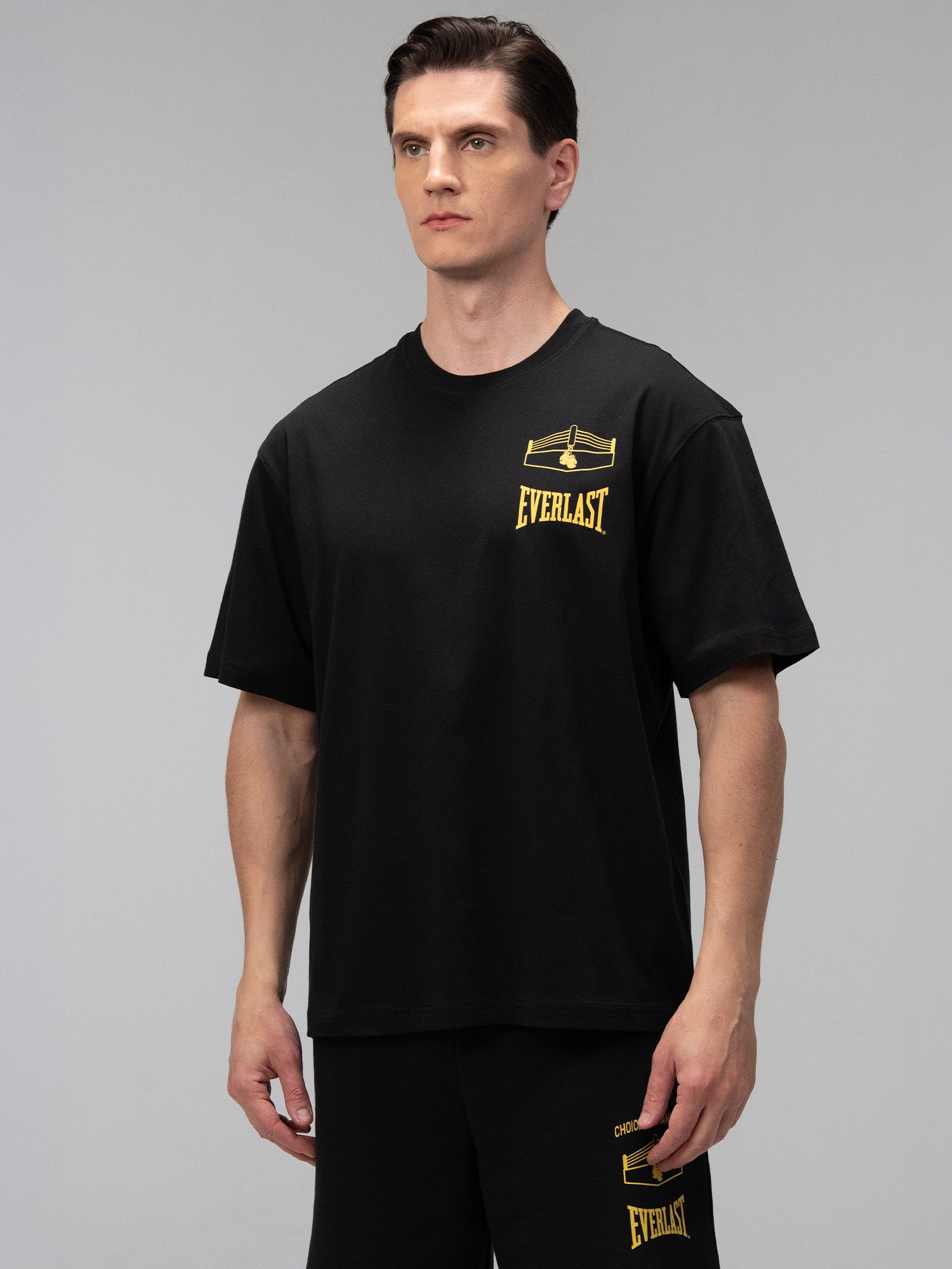 Everlast Choice Of Champs Comfort Fit Açık Siyah Erkek Tişört