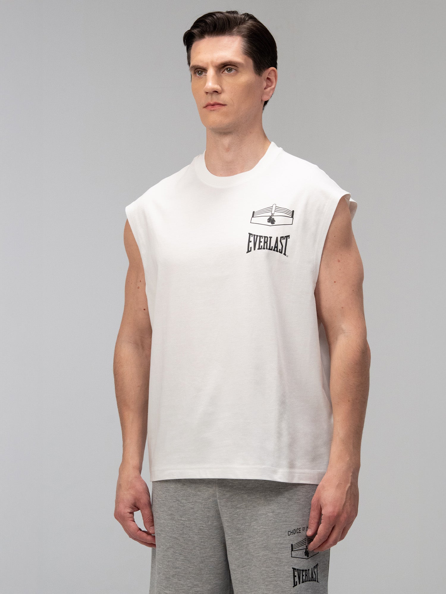 Everlast Choice Of Champs Comfort Fit Beyaz Erkek Kolsuz Tişört