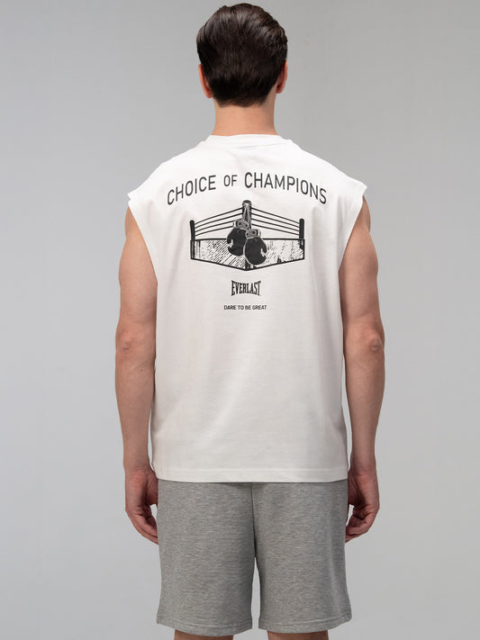 Everlast Choice Of Champs Comfort Fit Beyaz Erkek Kolsuz Tişört