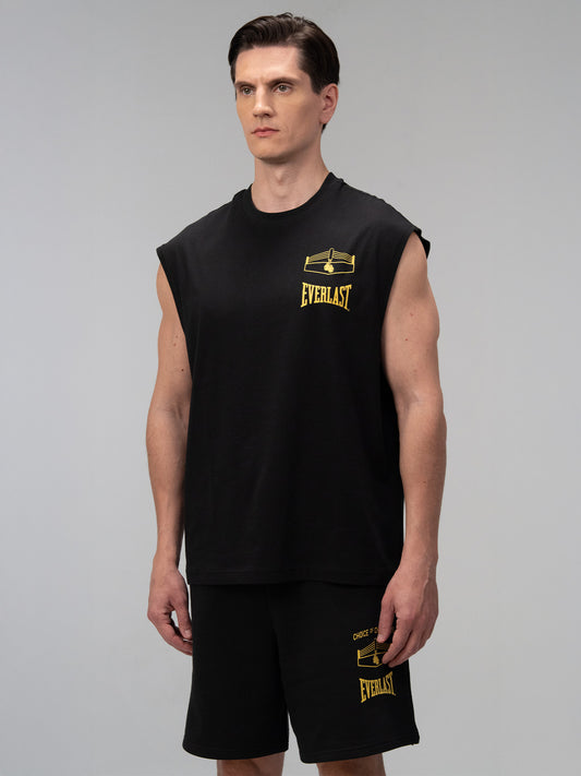 Everlast Choice Of Champs Comfort Fit Açık Siyah Erkek Kolsuz Tişört
