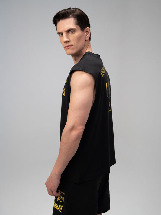 Everlast Choice Of Champs Comfort Fit Açık Siyah Erkek Kolsuz Tişört