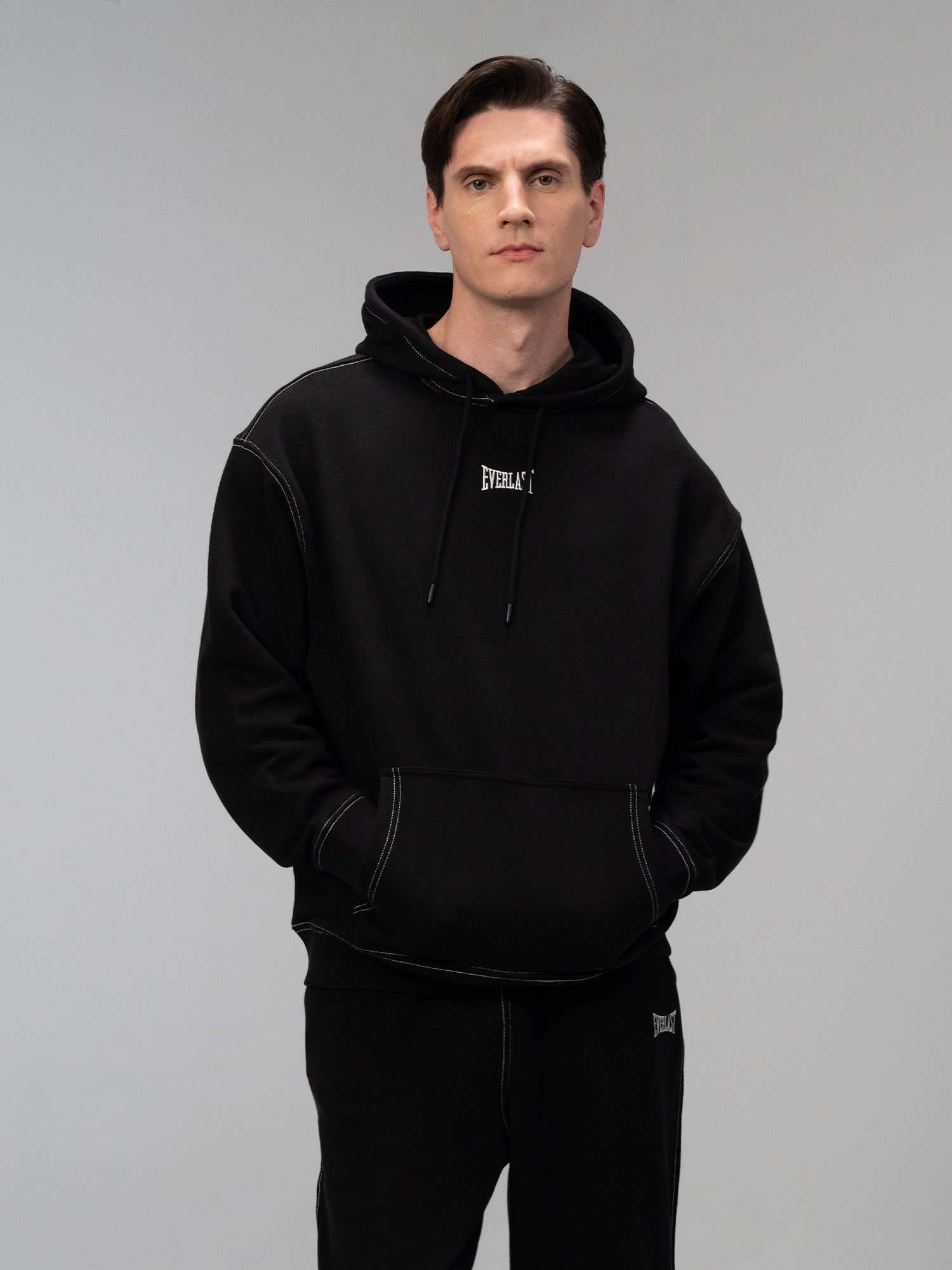 Everlast Dot Collection Comfort Fit Siyah Erkek Sweatshirt