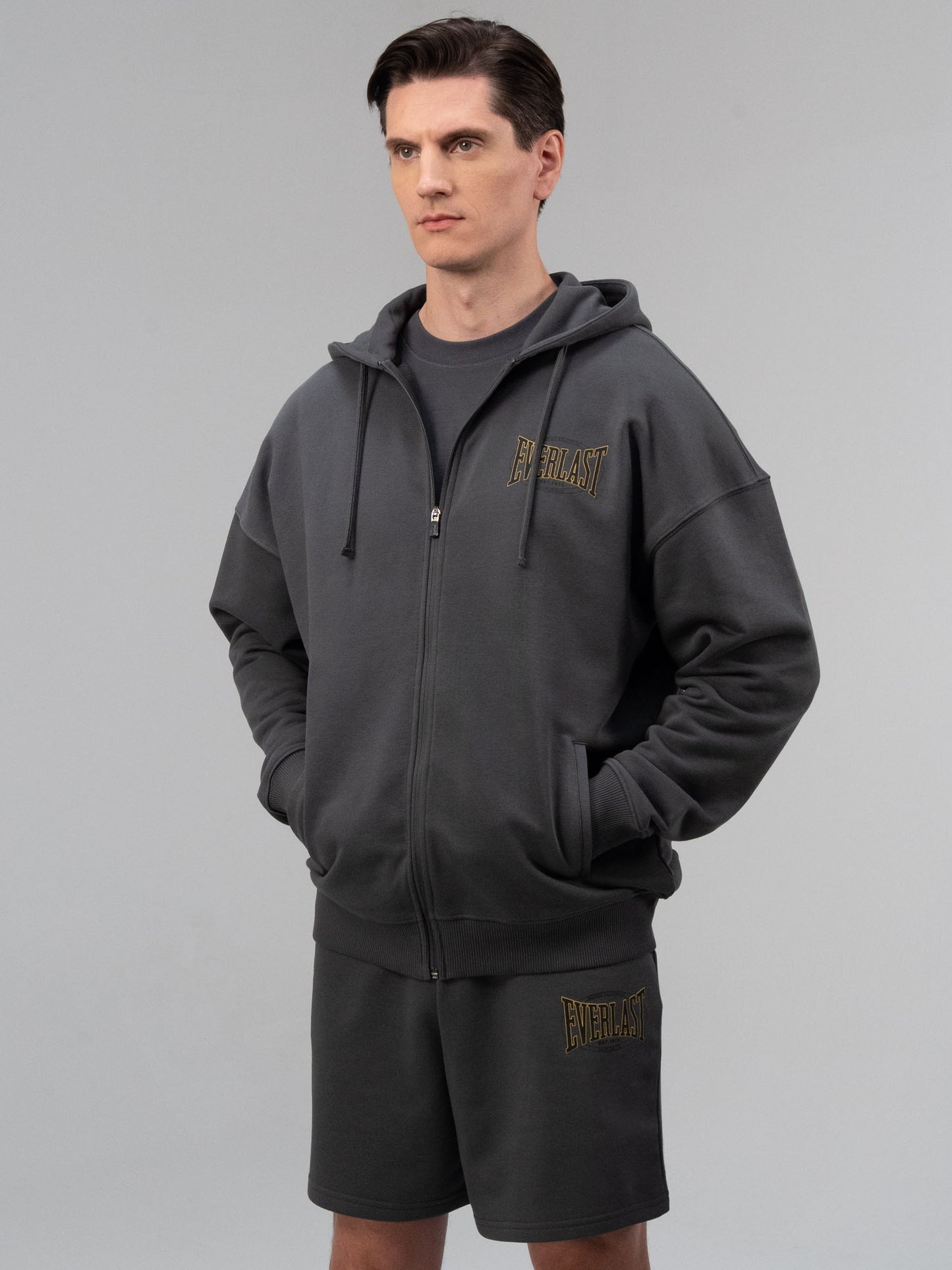 Everlast Authentic Boxing 2.0 Füme Fermuarlı Erkek Sweatshirt