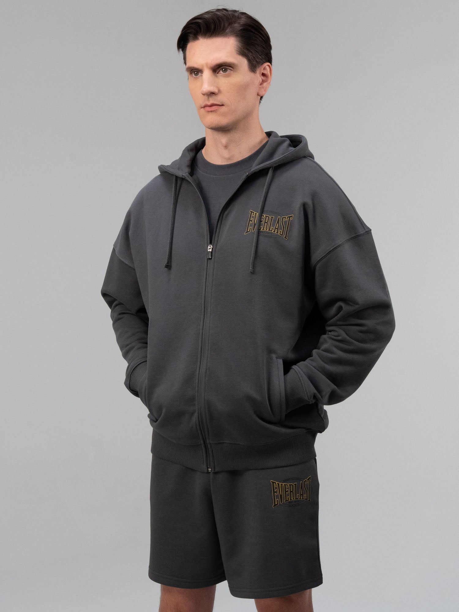 Everlast Authentic Boxing 2.0 Füme Fermuarlı Erkek Sweatshirt