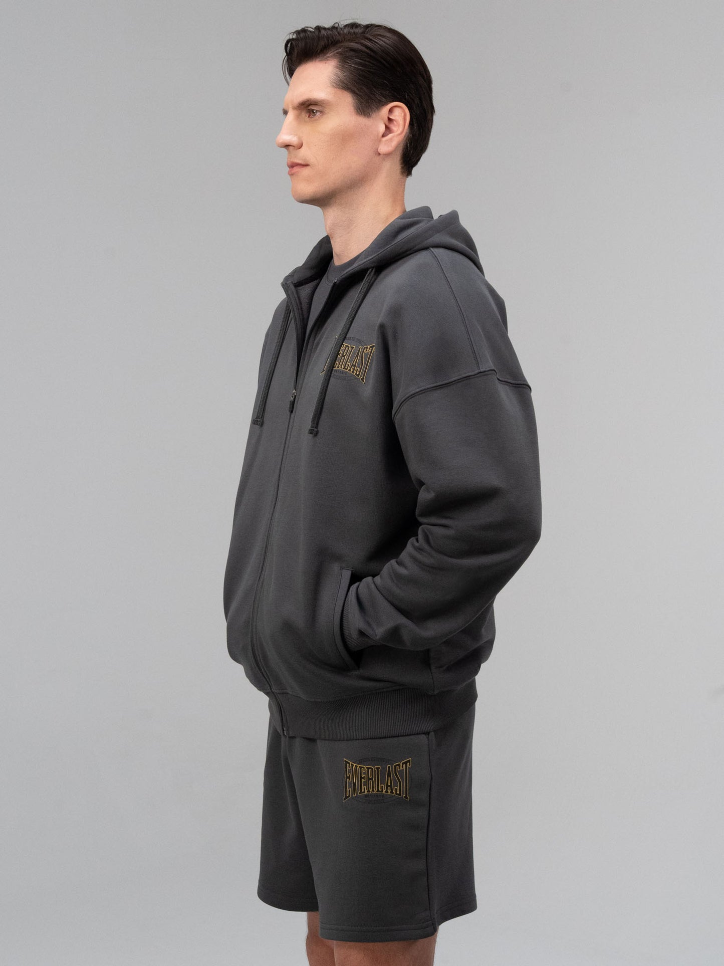 Everlast Authentic Boxing 2.0 Füme Fermuarlı Erkek Sweatshirt