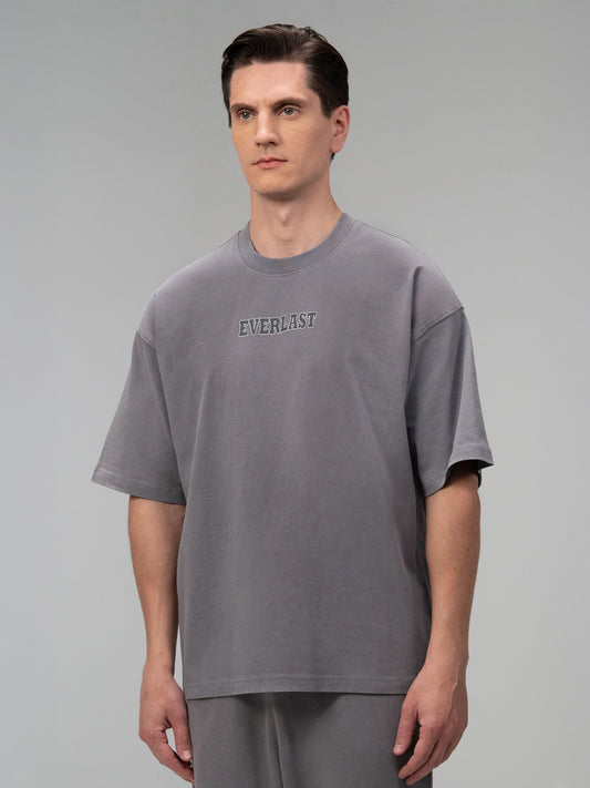 Everlast Giant Logo Oversize Koyu Gri Erkek Tişört