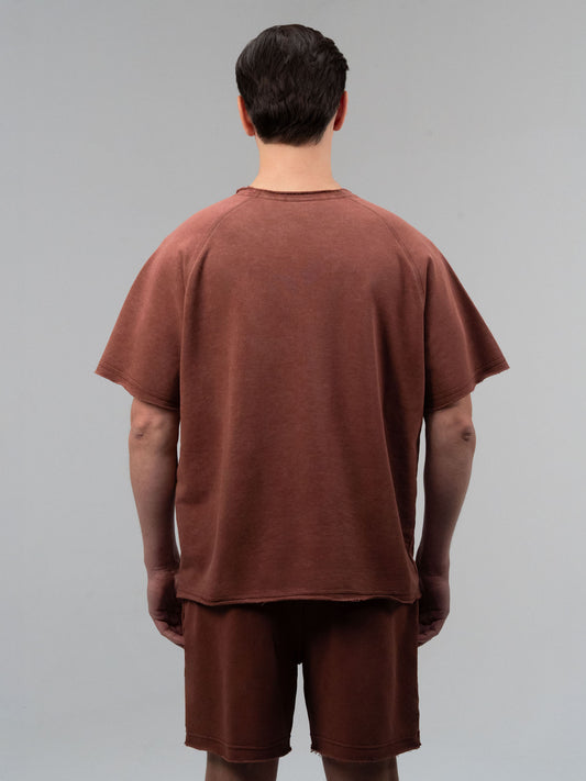 Everlast Boxing Heritage Oversize Açık Yaka Koyu Kahverengi Erkek Tişört